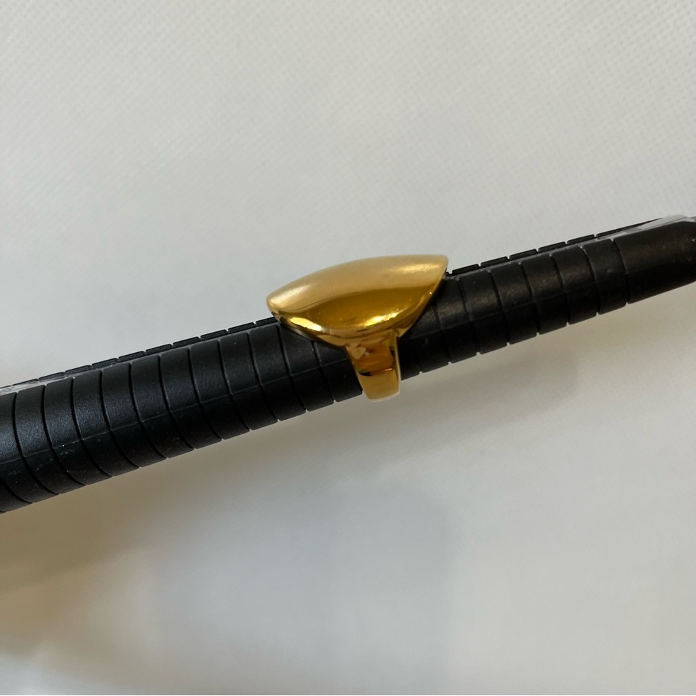 Rustic Cuff Gold Tone Chunky Ring